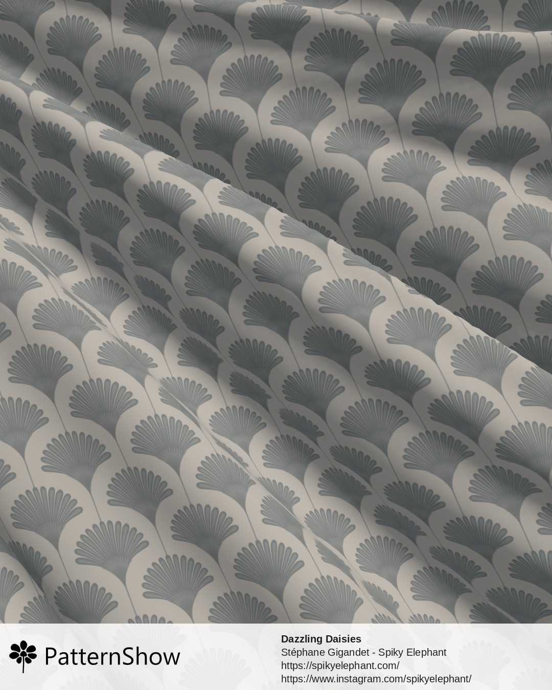 Dazzling Daisies - Neutral Grey Blue