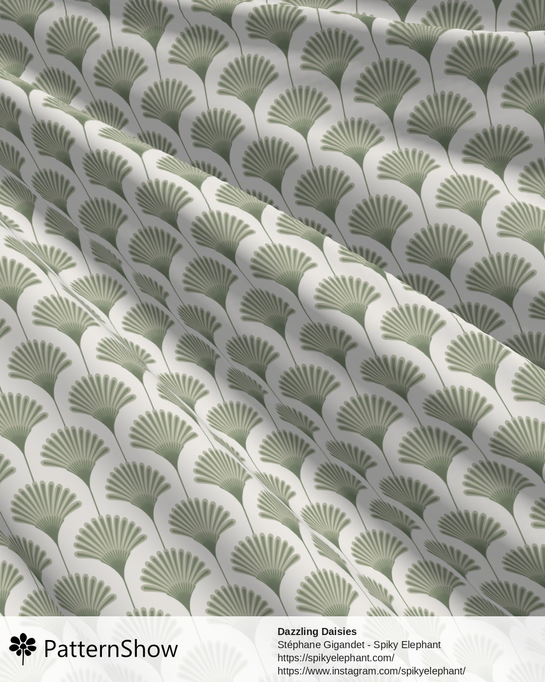 Dazzling Daisies - Garden Sage Green