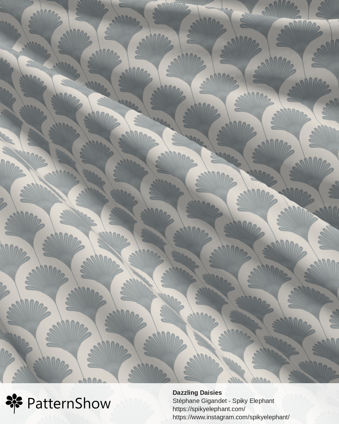 Dazzling Daisies - Neutral Grey Blue