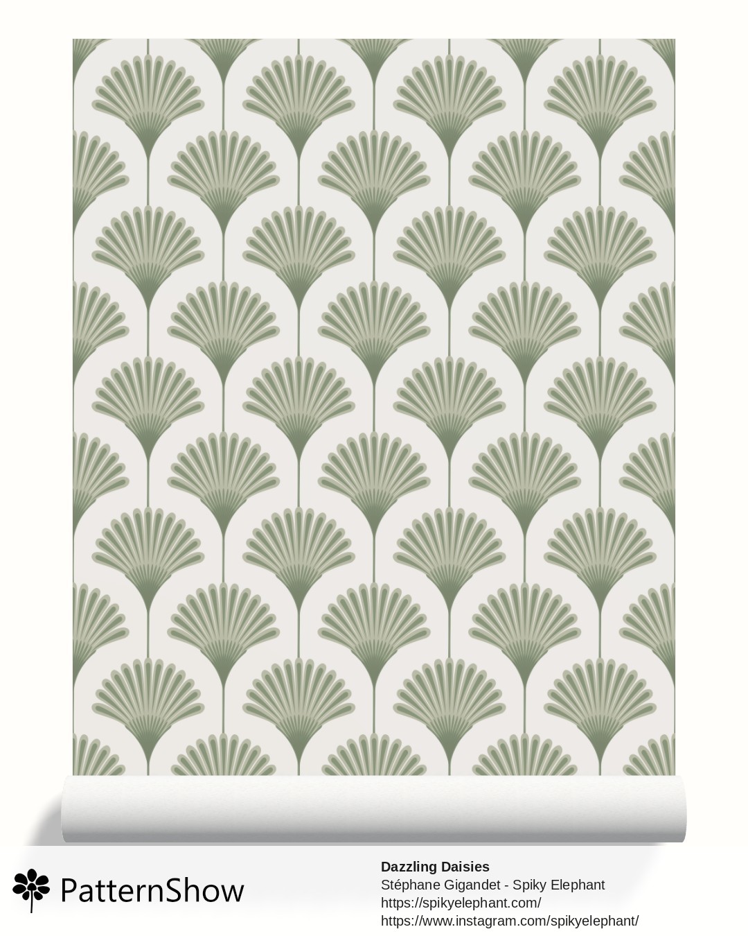 Dazzling Daisies wallpaper - Garden Sage Green