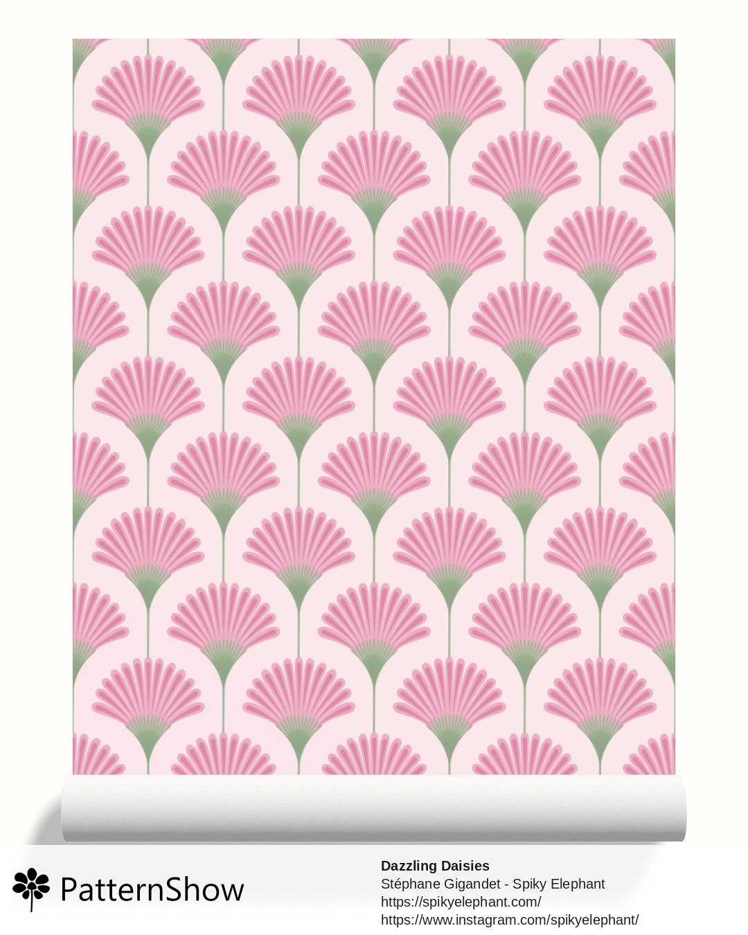 Dazzling Daisies wallpaper - Lavender Baby Pink