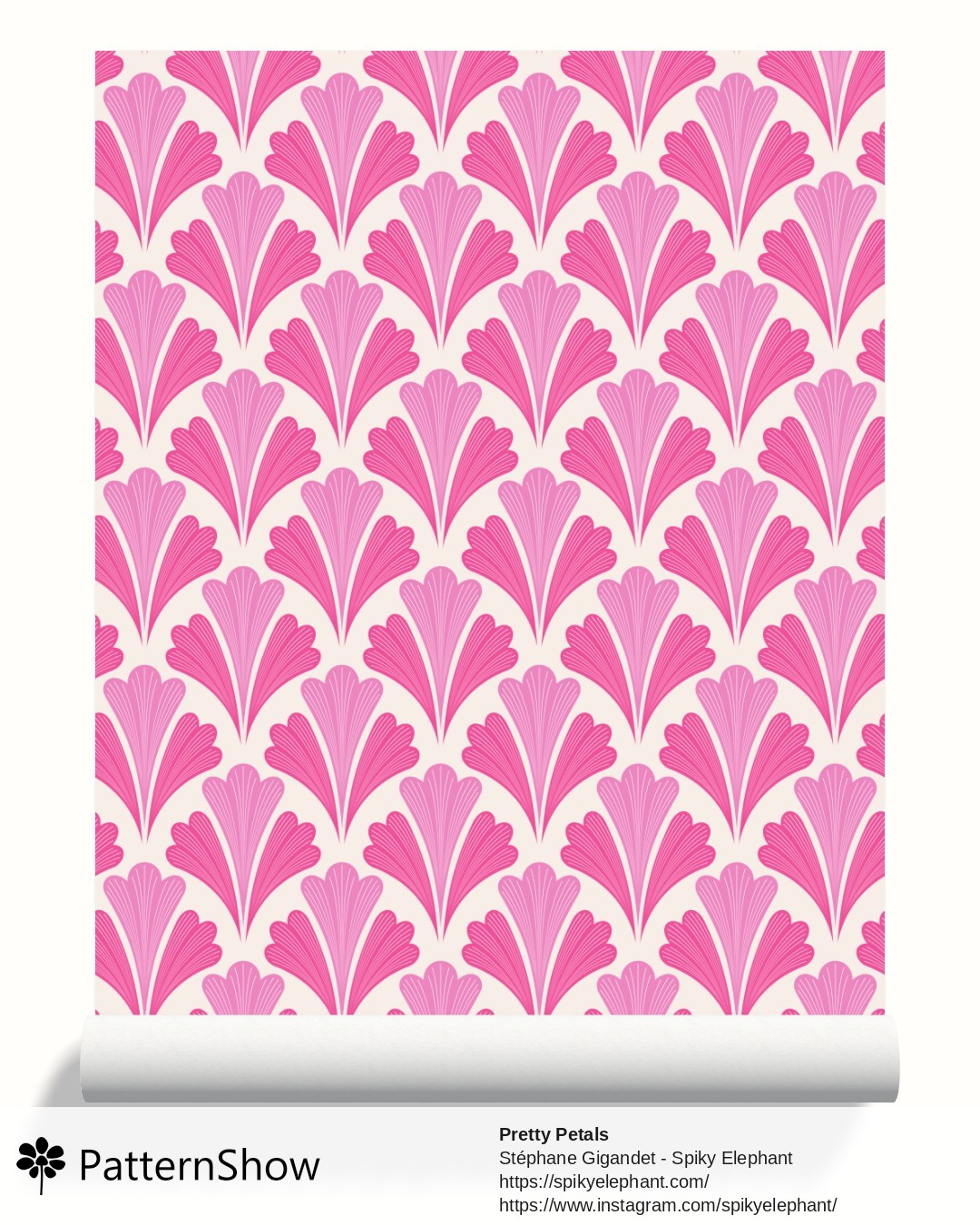 Pretty Petals wallpaper - Girly Hot Pink Chic