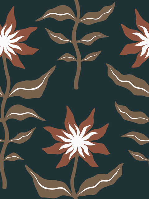 Old Brown Red Cream Deep Teal