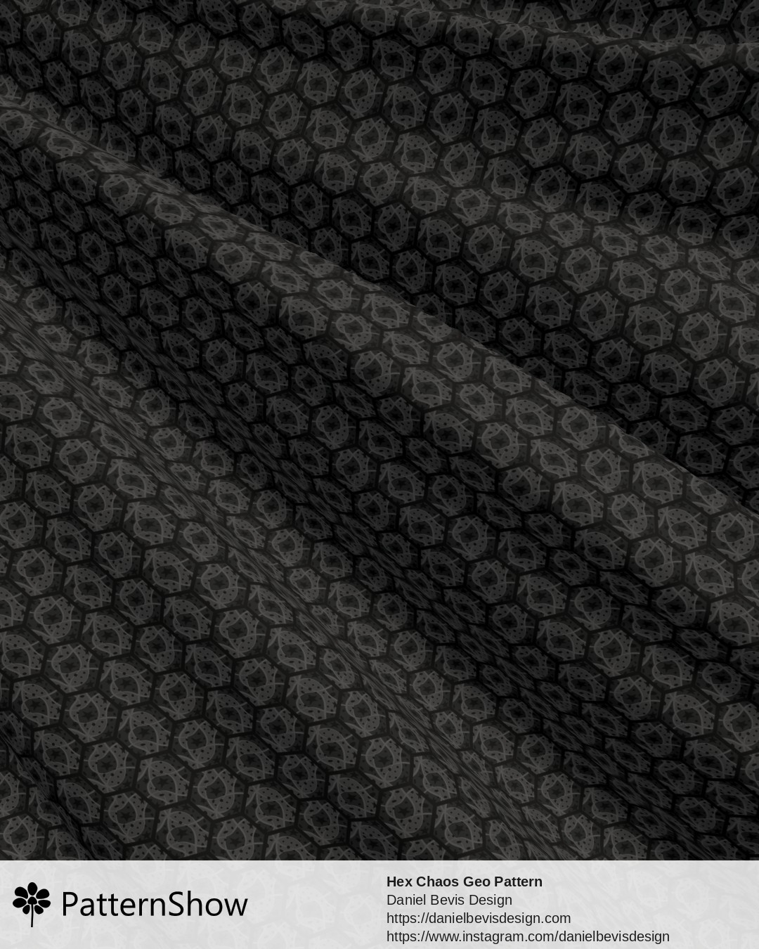 Hex Chaos Geo Pattern - Midnight Doom