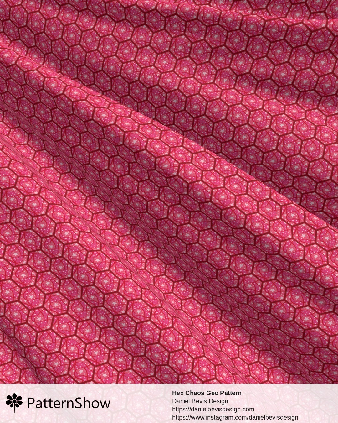 Hex Chaos Geo Pattern - Chaos Red