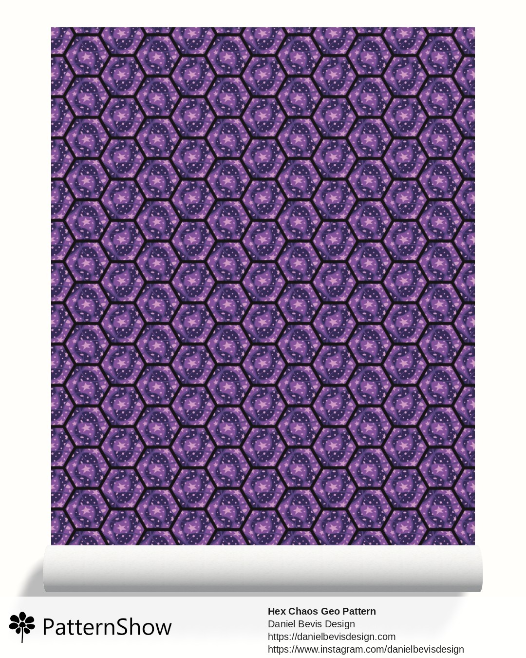 Hex Chaos Geo Pattern wallpaper - Mystic Purple