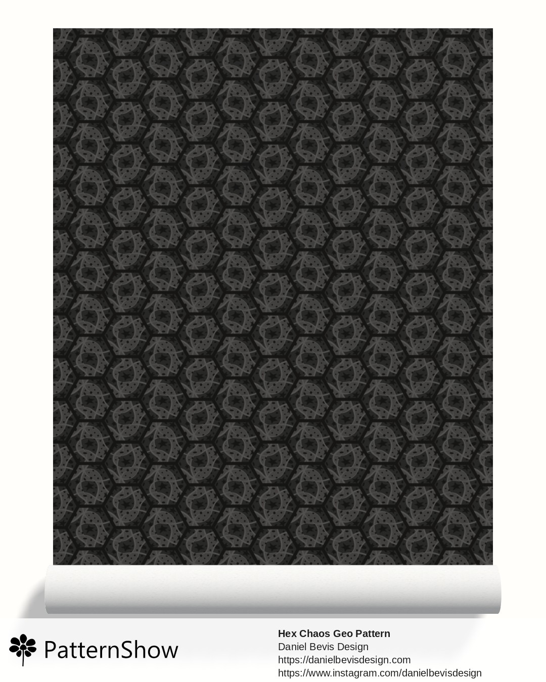 Hex Chaos Geo Pattern wallpaper - Midnight Doom