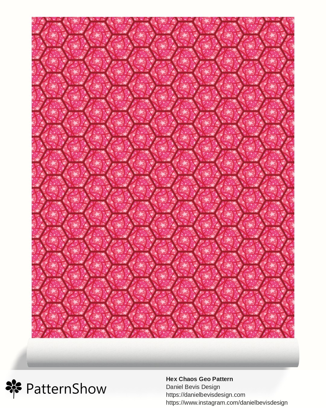 Hex Chaos Geo Pattern wallpaper - Chaos Red