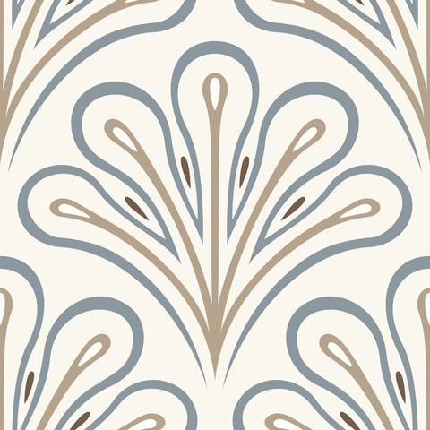 Soft Vanilla Cream Steal Blue Beige Brown