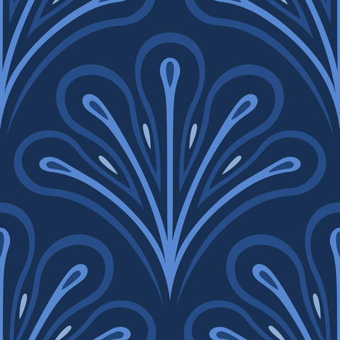 Deep Sea Ocean Midnight Navy Blue Indigo