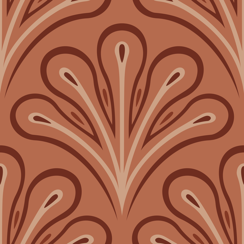 Warm Earthy Coral Red Brown Peach Orange
