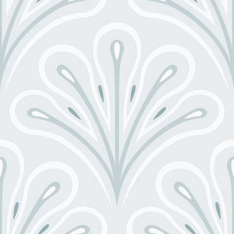 Delicate White Soft Dusty Icy Blue Pastel