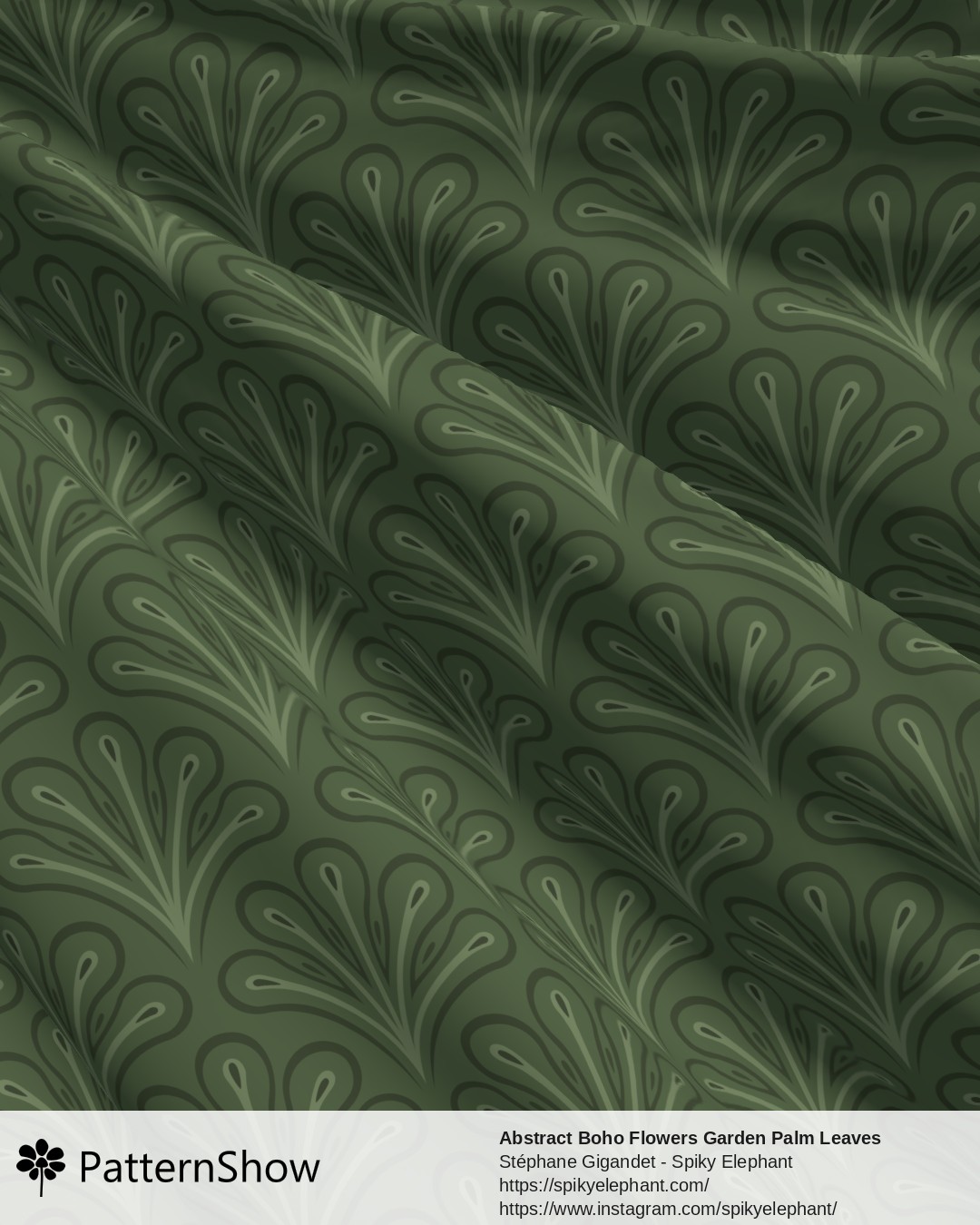 Abstract Boho Flowers Garden Palm Leaves - Garden Jungle Palms Forest Fern Green