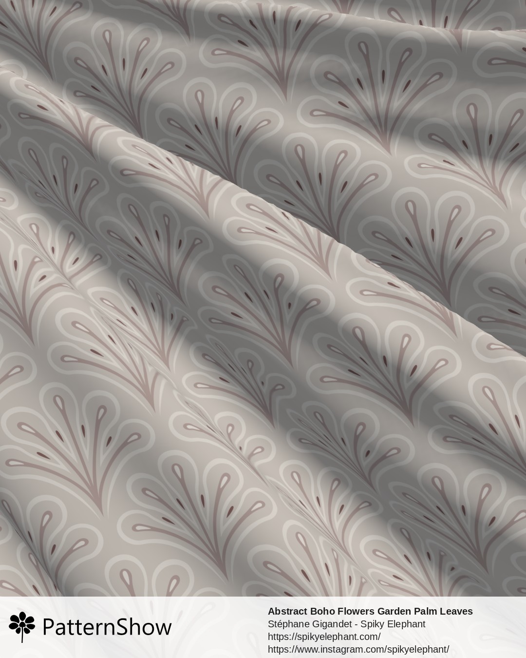 Abstract Boho Flowers Garden Palm Leaves - Warm Brown Bohemian Beige