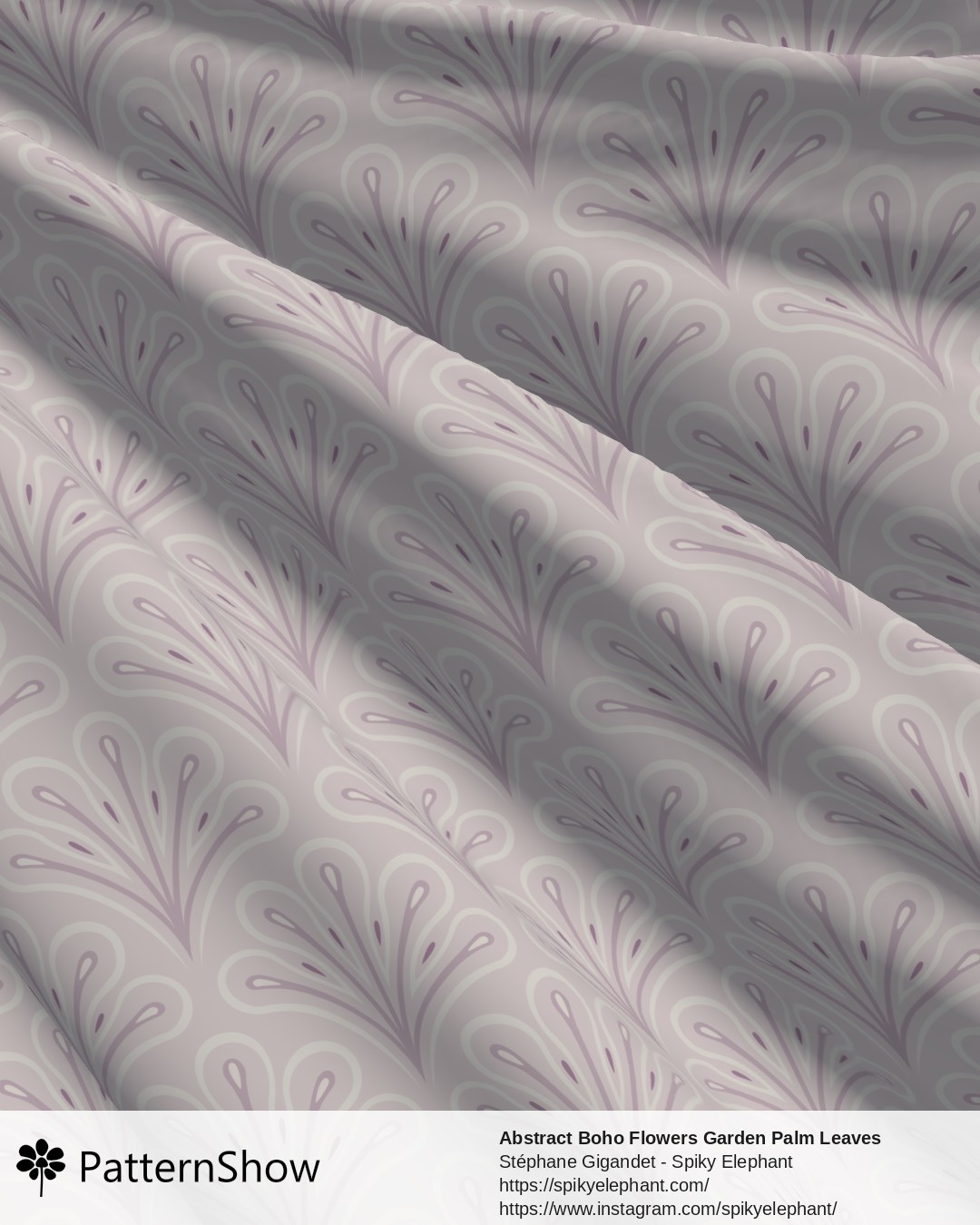 Abstract Boho Flowers Garden Palm Leaves - Soft Pink Pastel