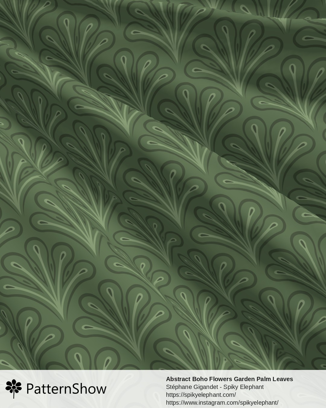 Abstract Boho Flowers Garden Palm Leaves - Garden Jungle Palms Forest Fern Green