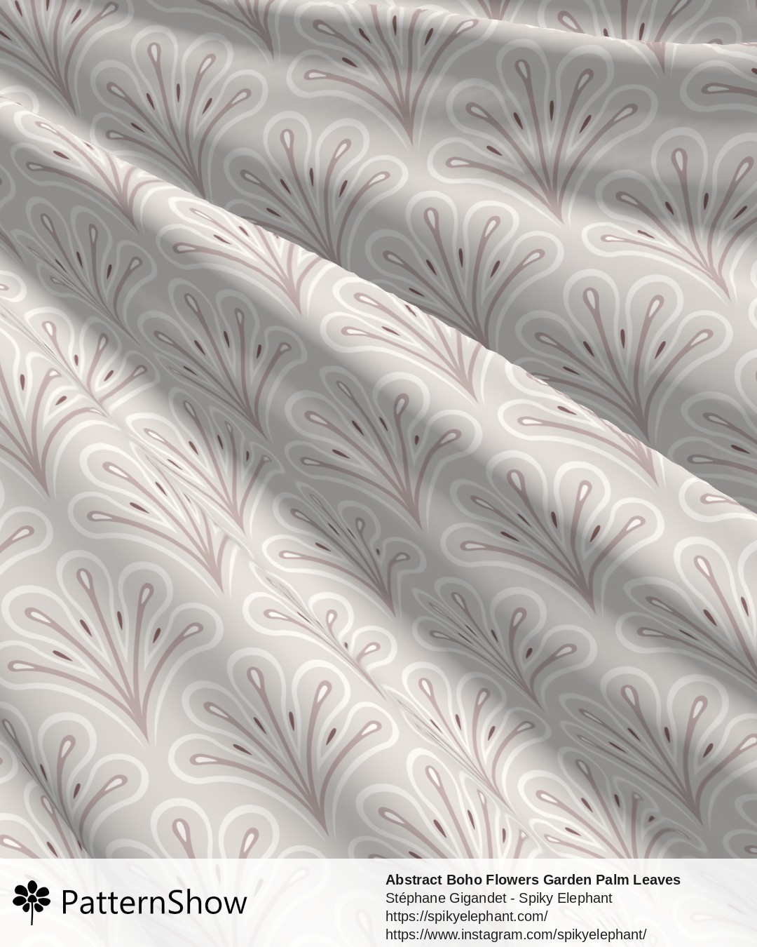 Abstract Boho Flowers Garden Palm Leaves - Warm Brown Bohemian Beige