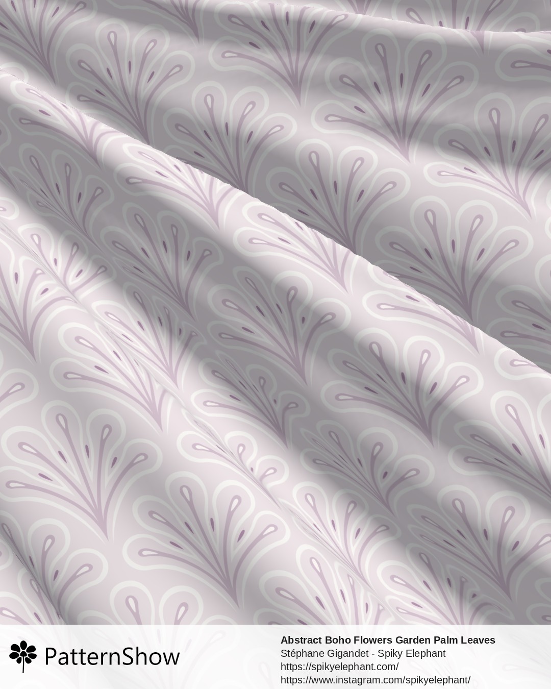 Abstract Boho Flowers Garden Palm Leaves - Soft Pink Pastel