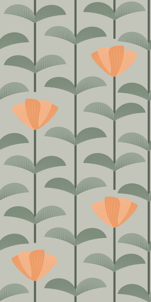 Orange Eucalyptus Forest Sage Green