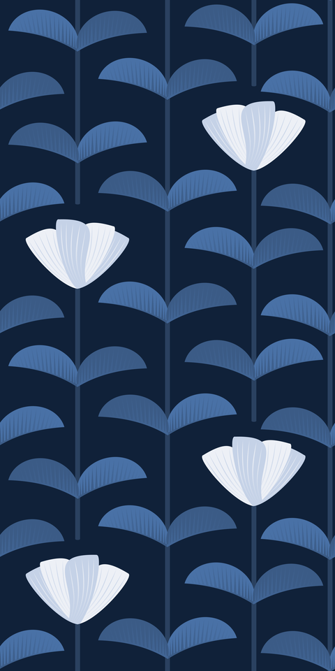 Shibori Cornflower Navy Blue