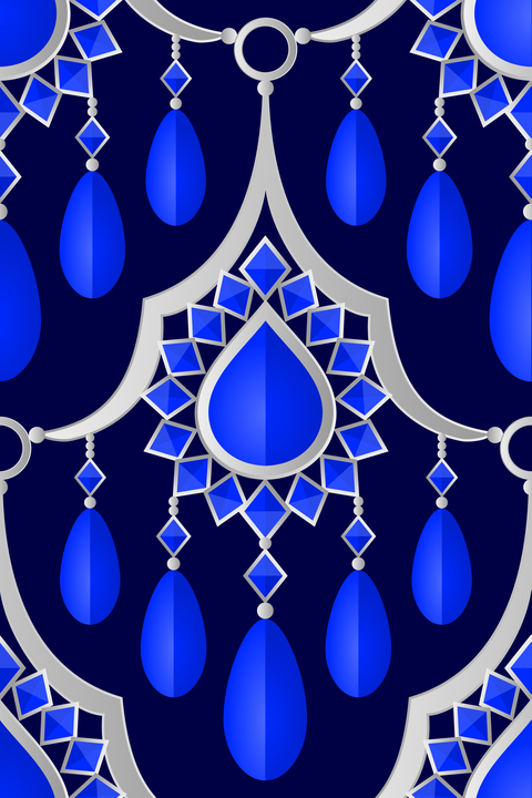 Sparkling Sapphire Blue Silver