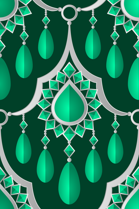 Elegant Emerald Green Silver