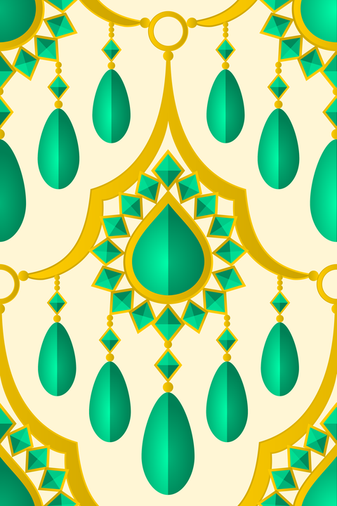 Elegant Emerald Green Gold