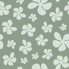 Retro cutout flowers - Green flower