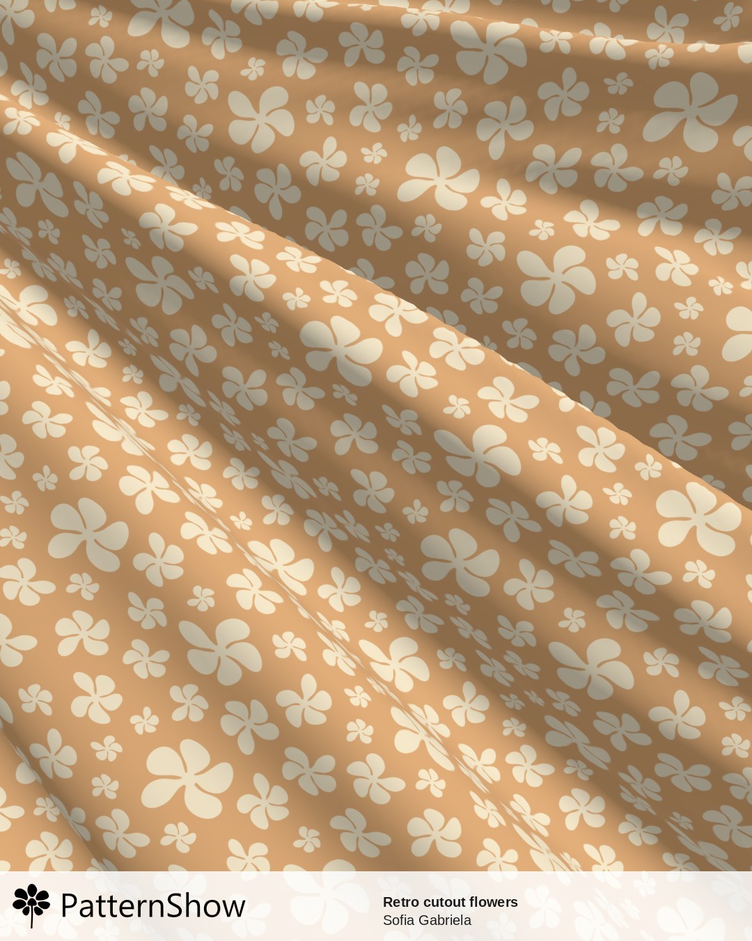Retro cutout flowers - Mustard flower