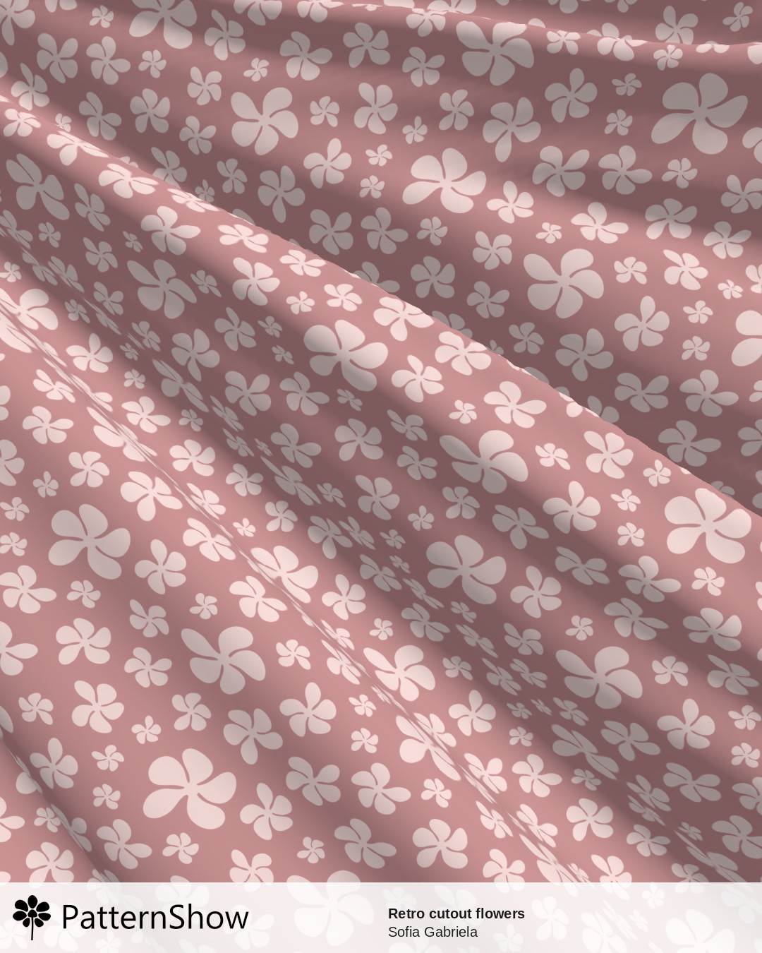 Retro cutout flowers - Rose flower