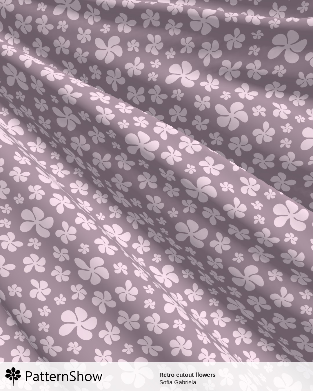 Retro cutout flowers - Dust Rose flower