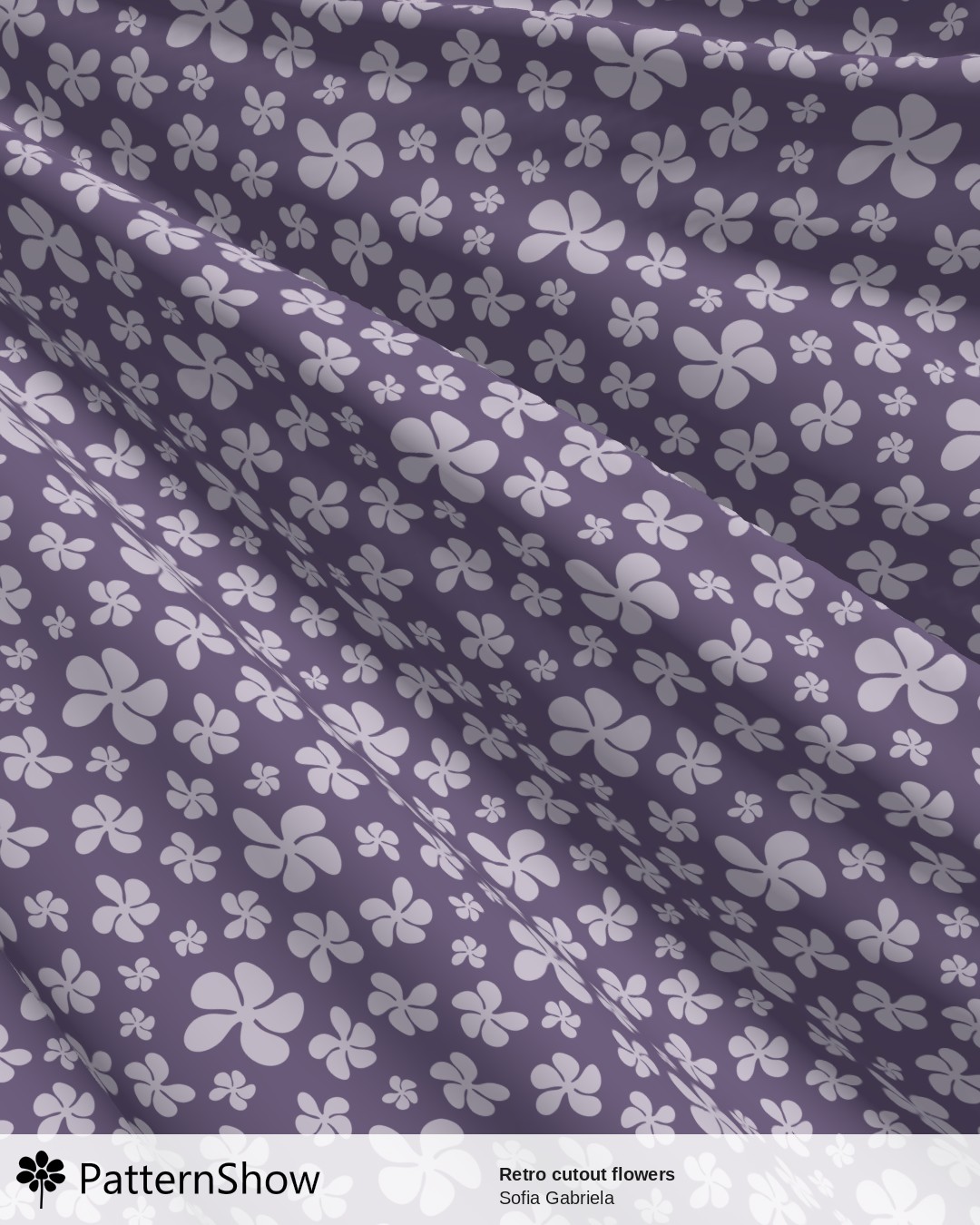 Retro cutout flowers - Purple flower