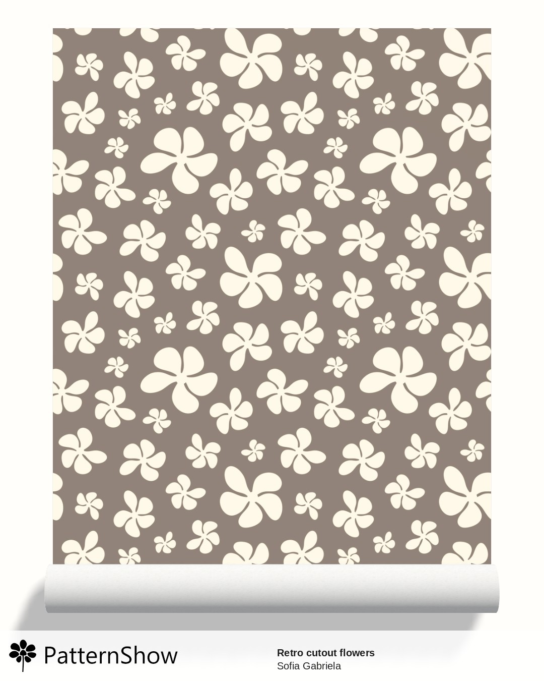 Retro cutout flowers wallpaper - Earth flower