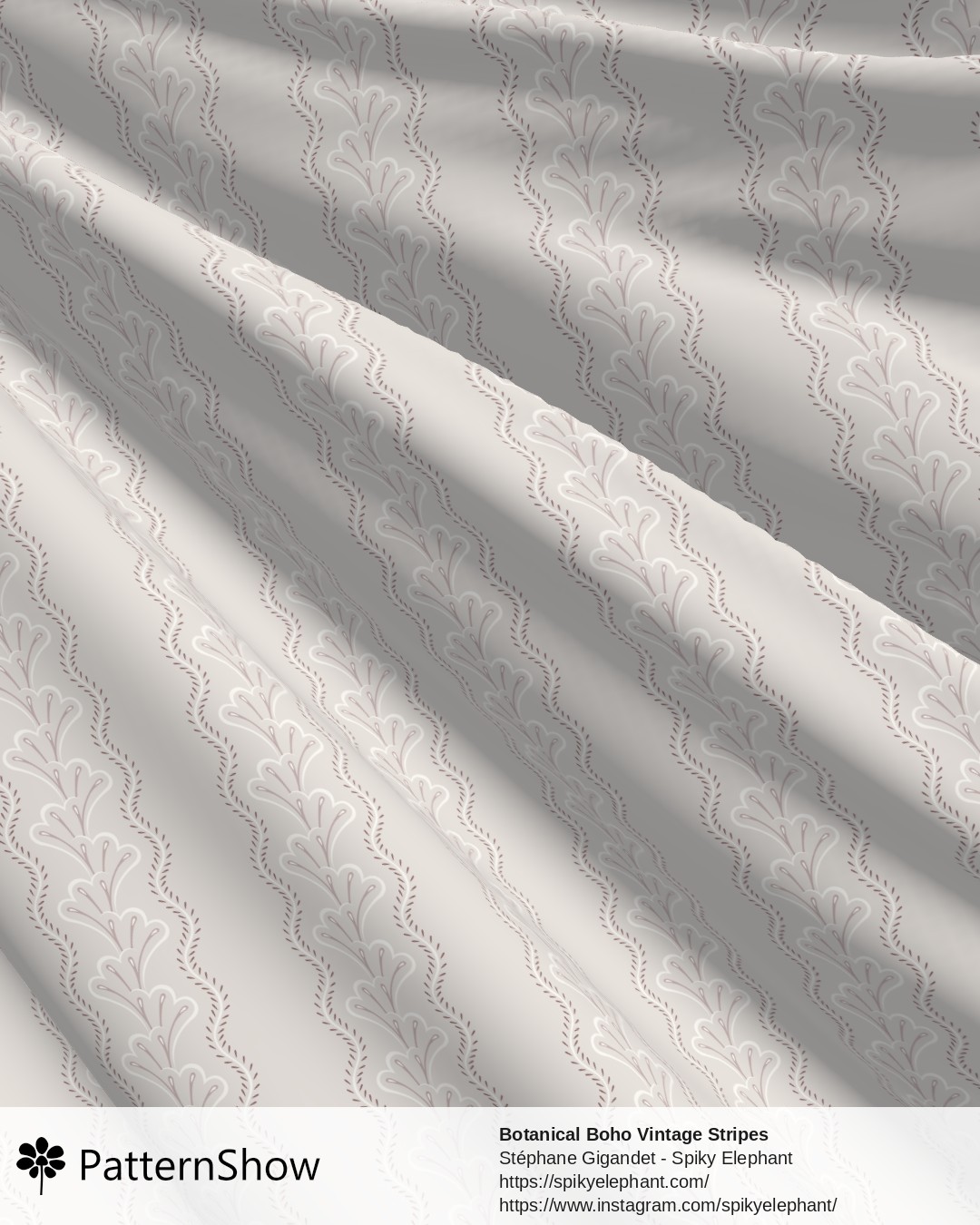 Botanical Boho Vintage Stripes - Warm Brown Bohemian Beige