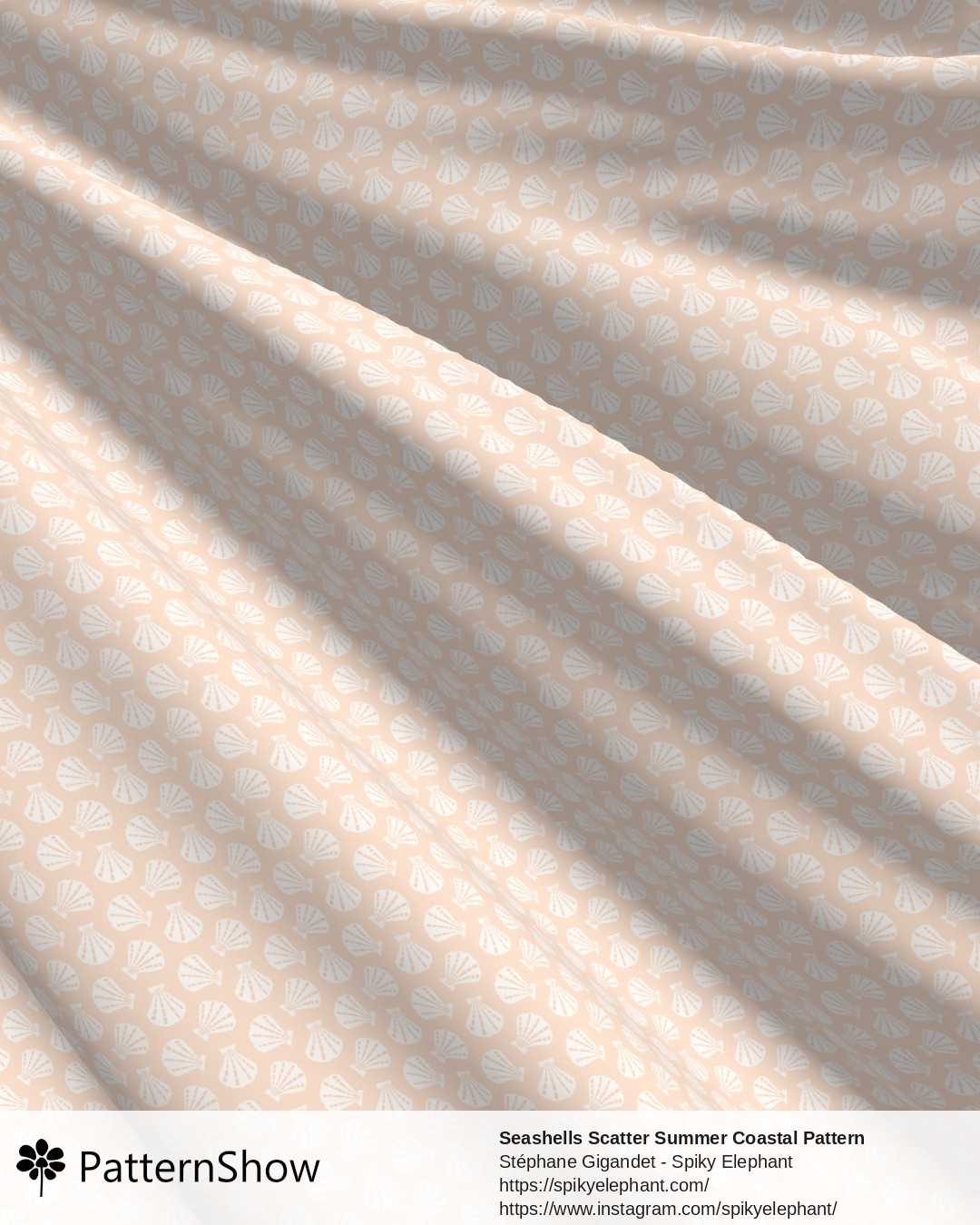 Seashells Scatter Summer Coastal Pattern - Sand Peach Cream