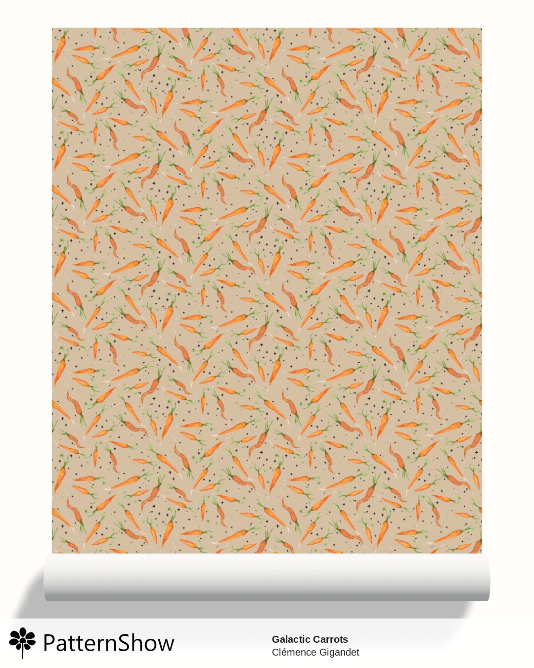 Galactic Carrots wallpaper - Galactic Carrots Beige and Black Speckles