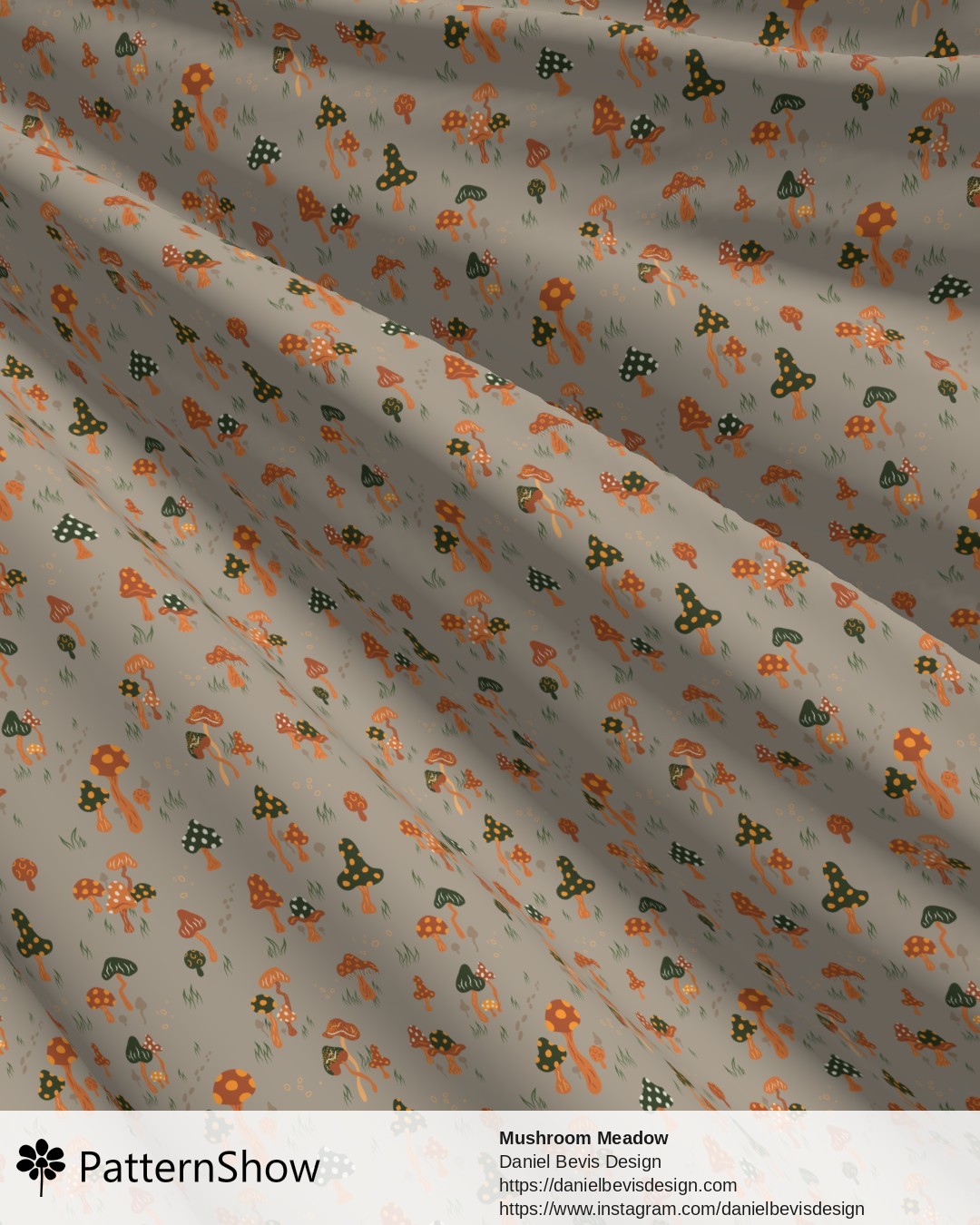 Mushroom Meadow - Rock Grey