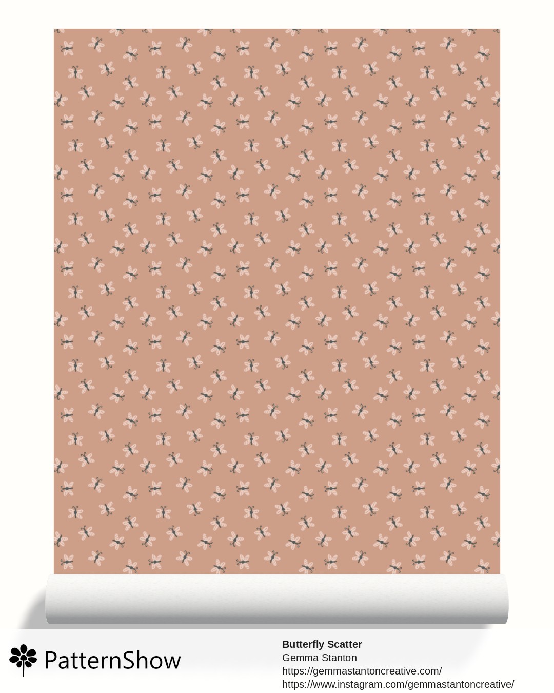 Butterfly Scatter wallpaper - Pink