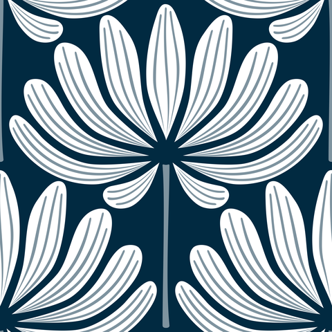 White Dark Navy Blue