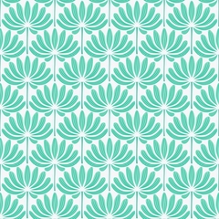 Delightful Dahlias - Turquoise Green Aqua