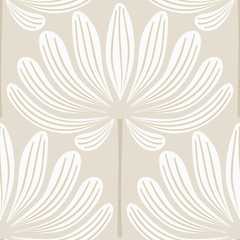 Delightful Dahlias - White Tan Sand