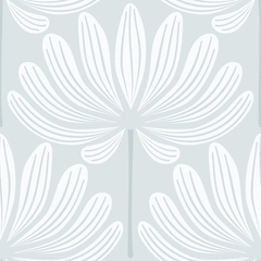 Delightful Dahlias - White Grey Teal