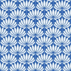 Delightful Dahlias - White Azure Blue