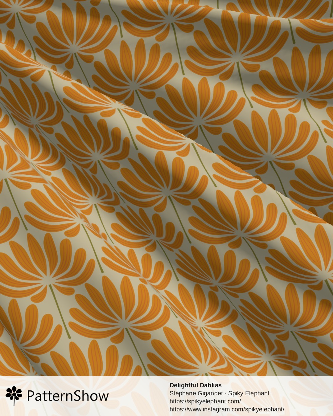 Delightful Dahlias - Warm Yellow Orange