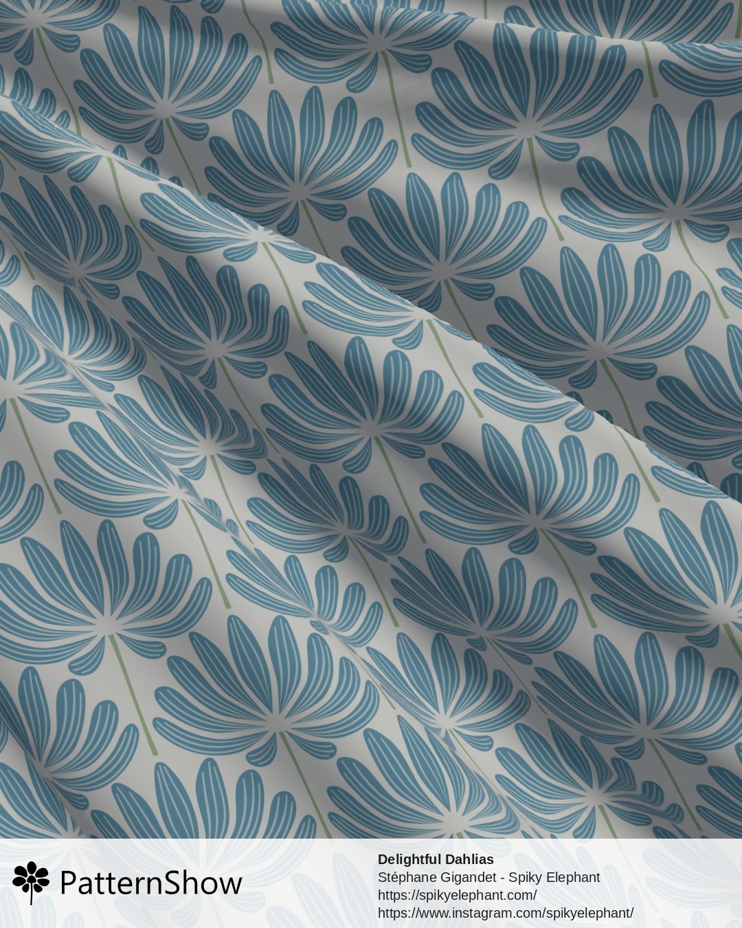 Delightful Dahlias - Sky Baby Blue