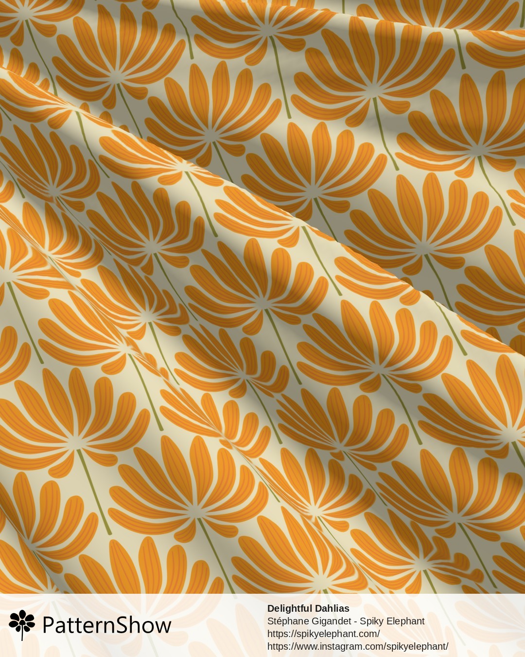 Delightful Dahlias - Warm Yellow Orange