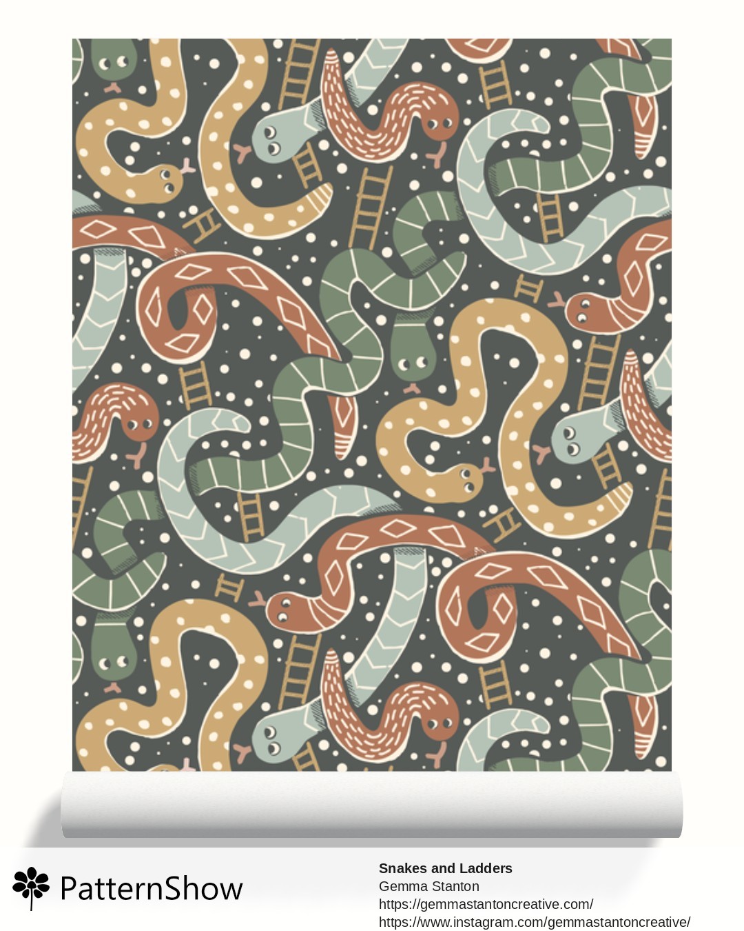 Snakes and Ladders wallpaper - Green, Blue, Brown, Yellow