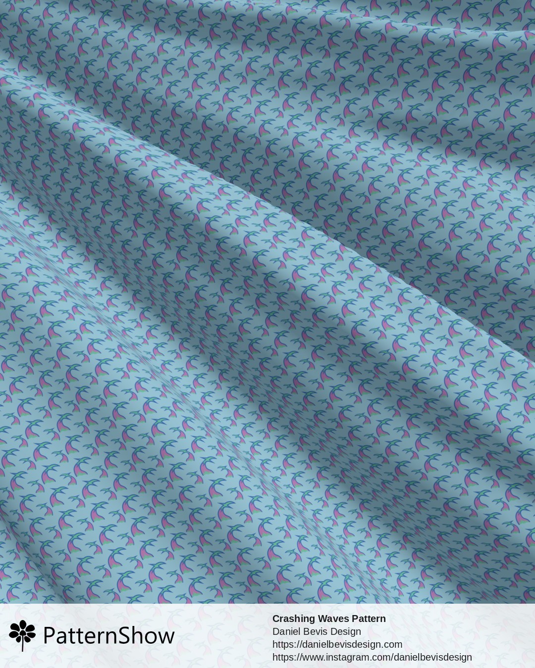 Crashing Waves Pattern - Island Winds & Waves 1