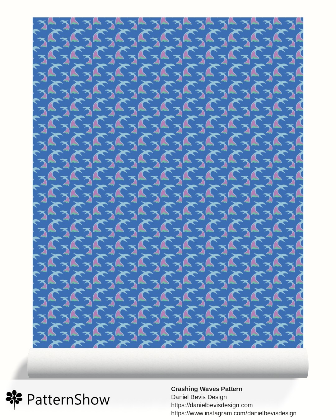 Crashing Waves Pattern wallpaper - Island Winds & Waves 2