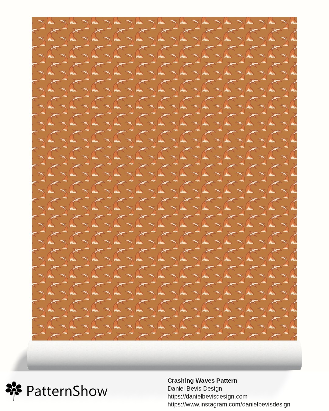 Crashing Waves Pattern wallpaper - Cinnamon